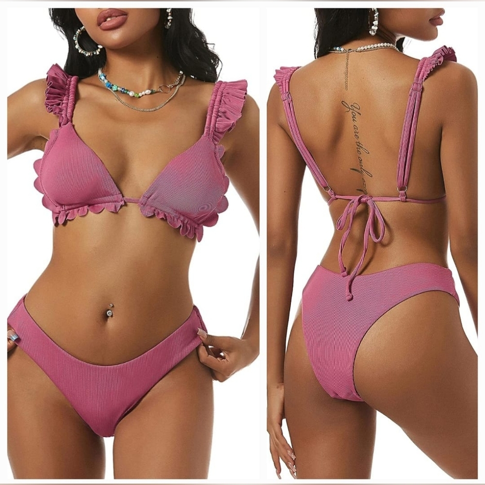 Bikini top and bottom set NEW Size L